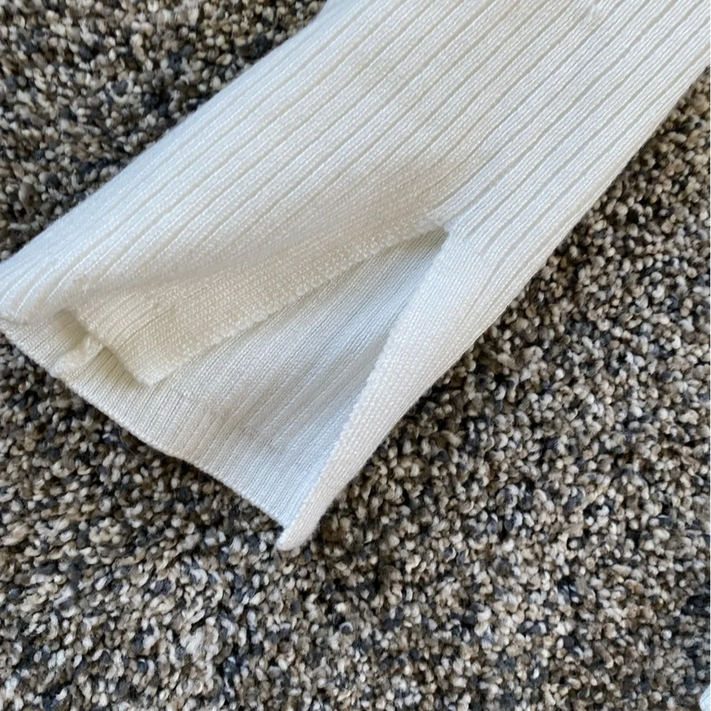 Cable & Gauge Cream Ribbed Cardigan - Picture 2 of 4